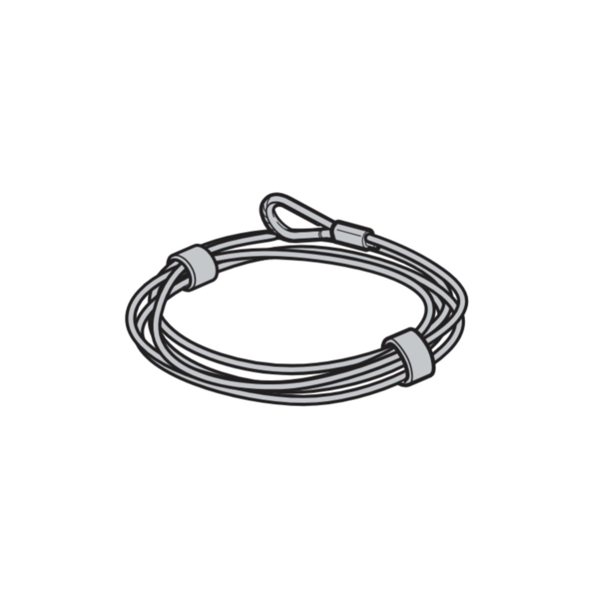 Liny stalowe 3 mm do bramy garażowej prowadzenie typu H wysokość do 2000 mm Hormann - 3064366