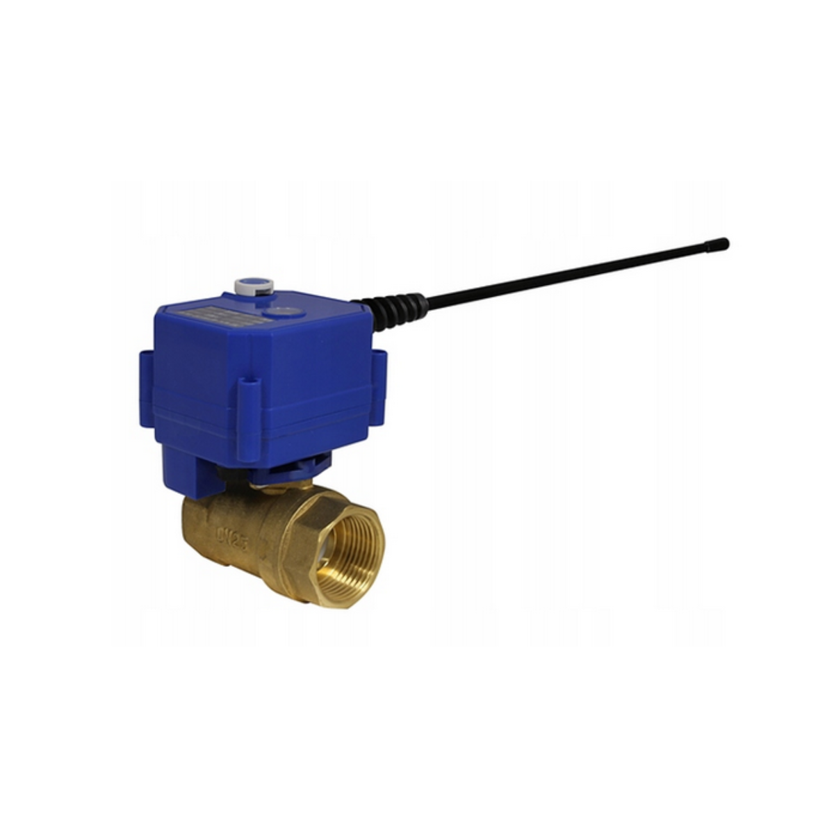 Radiowy zawór wodny LD, widok ogólny z siłownikiem