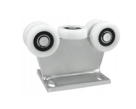 Wózek 5 rolkowy, stały bez regulacji wysokości do bramy przesuwnej do profilu: 80x80x5 - 5T-80