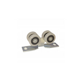 Wózek Zabi 4T-30 do profilu 30x30x2mm, ocynkowana płytka montażowa z rolkami poliamidowymi
