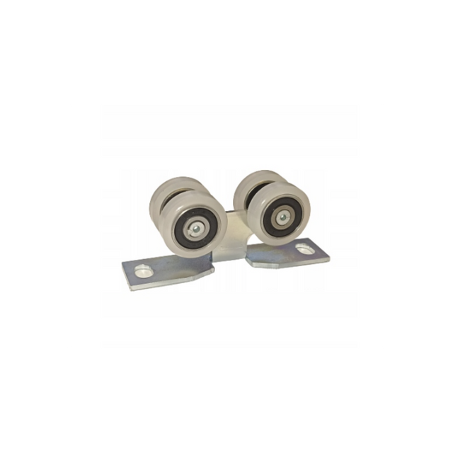 Wózek Zabi 4T-30 do profilu 30x30x2mm, ocynkowana płytka montażowa z rolkami poliamidowymi
